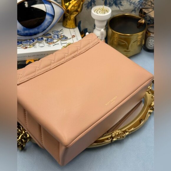 🆕 KURT GEIGER LONDON 🧿 NWOT Large Kensington Long Flap East West Bag, Peach - Picture 8 of 16